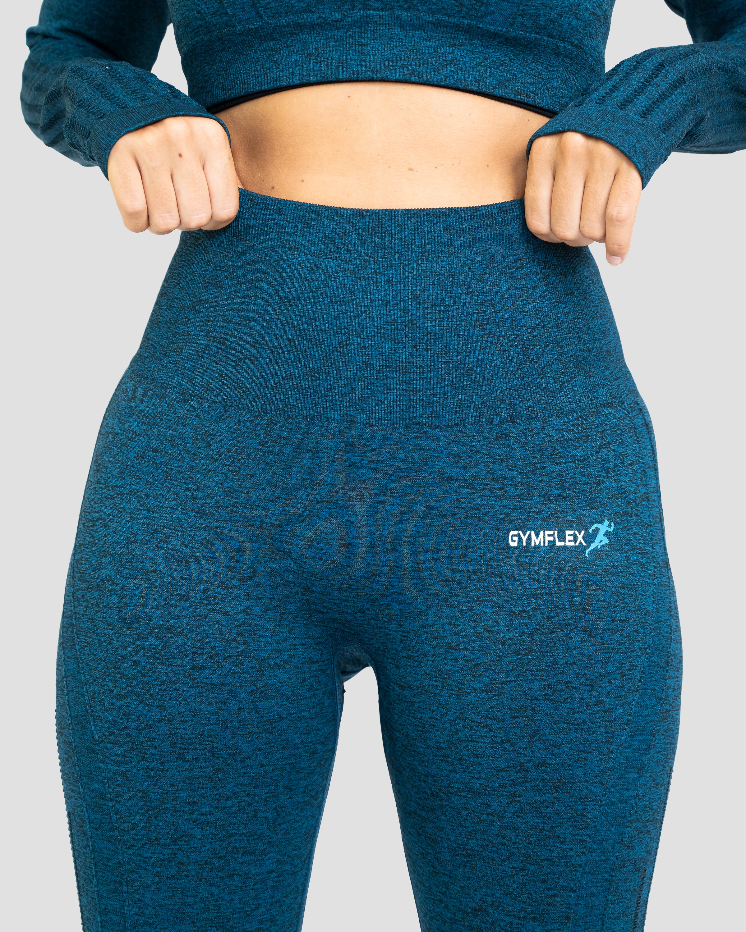 Dynamic Navy Blue Seamless Leggings