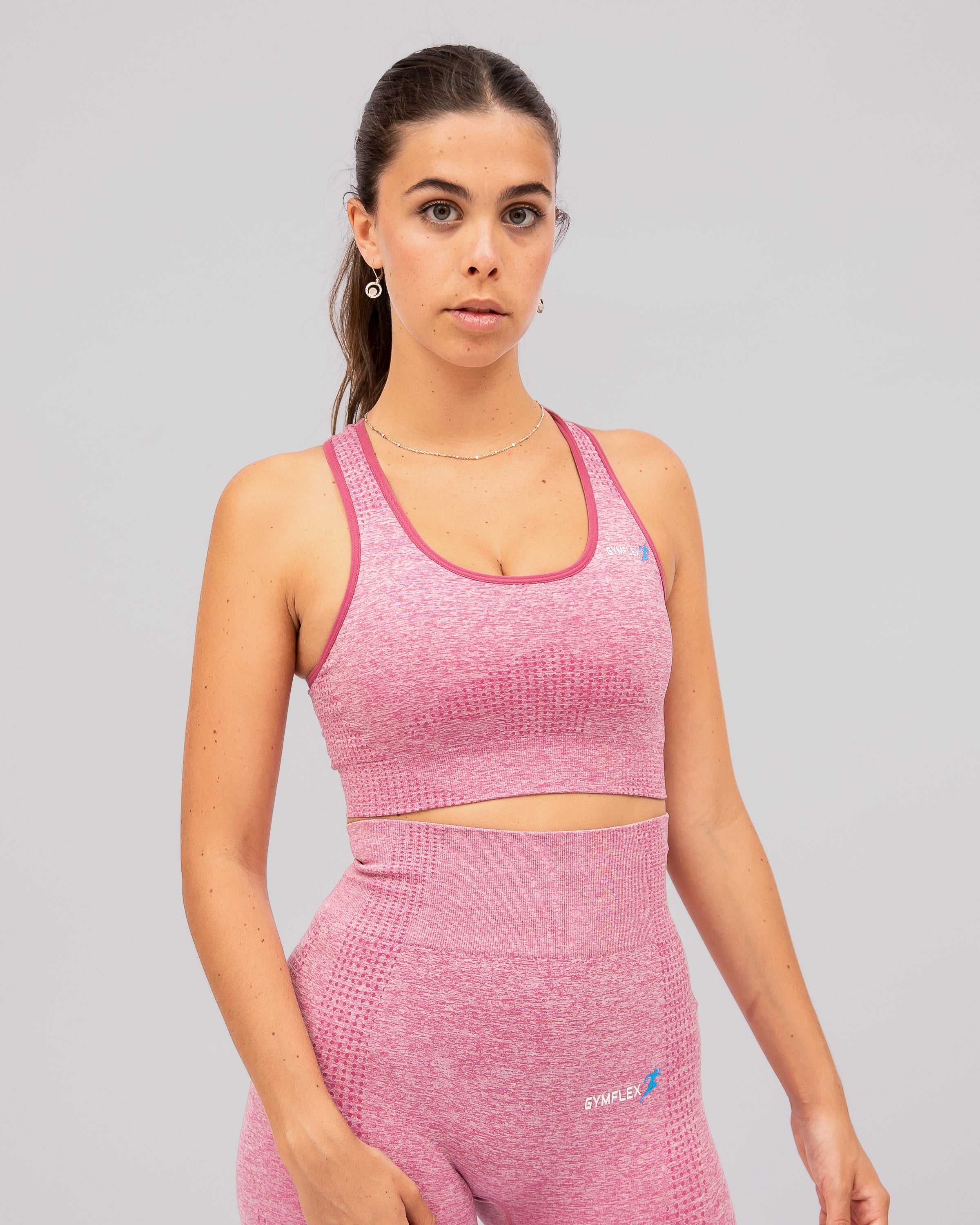Active Light Pink Seamless Sports Bra