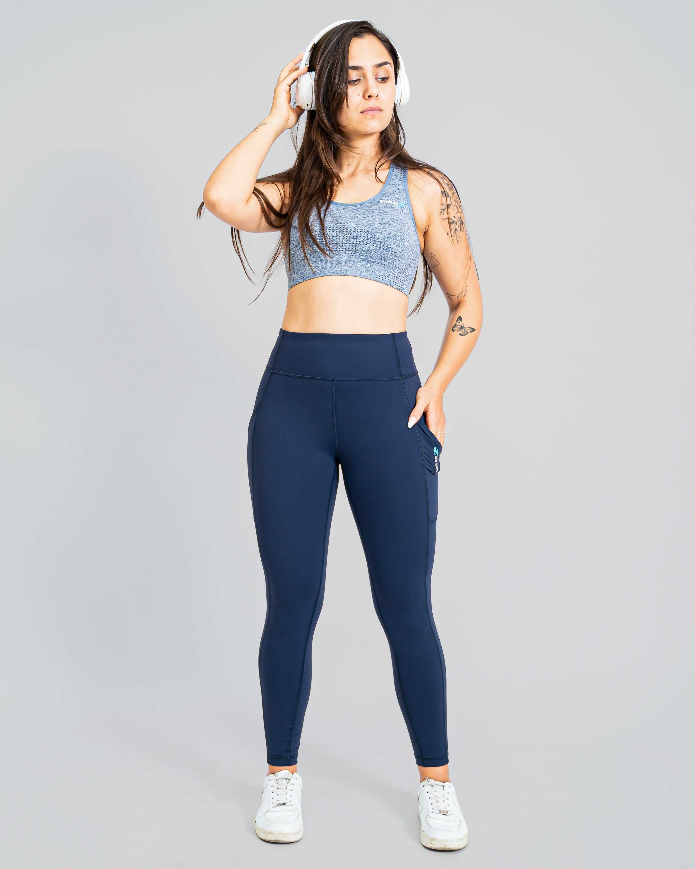 Active Marl Grey Seamless Sports Bra
