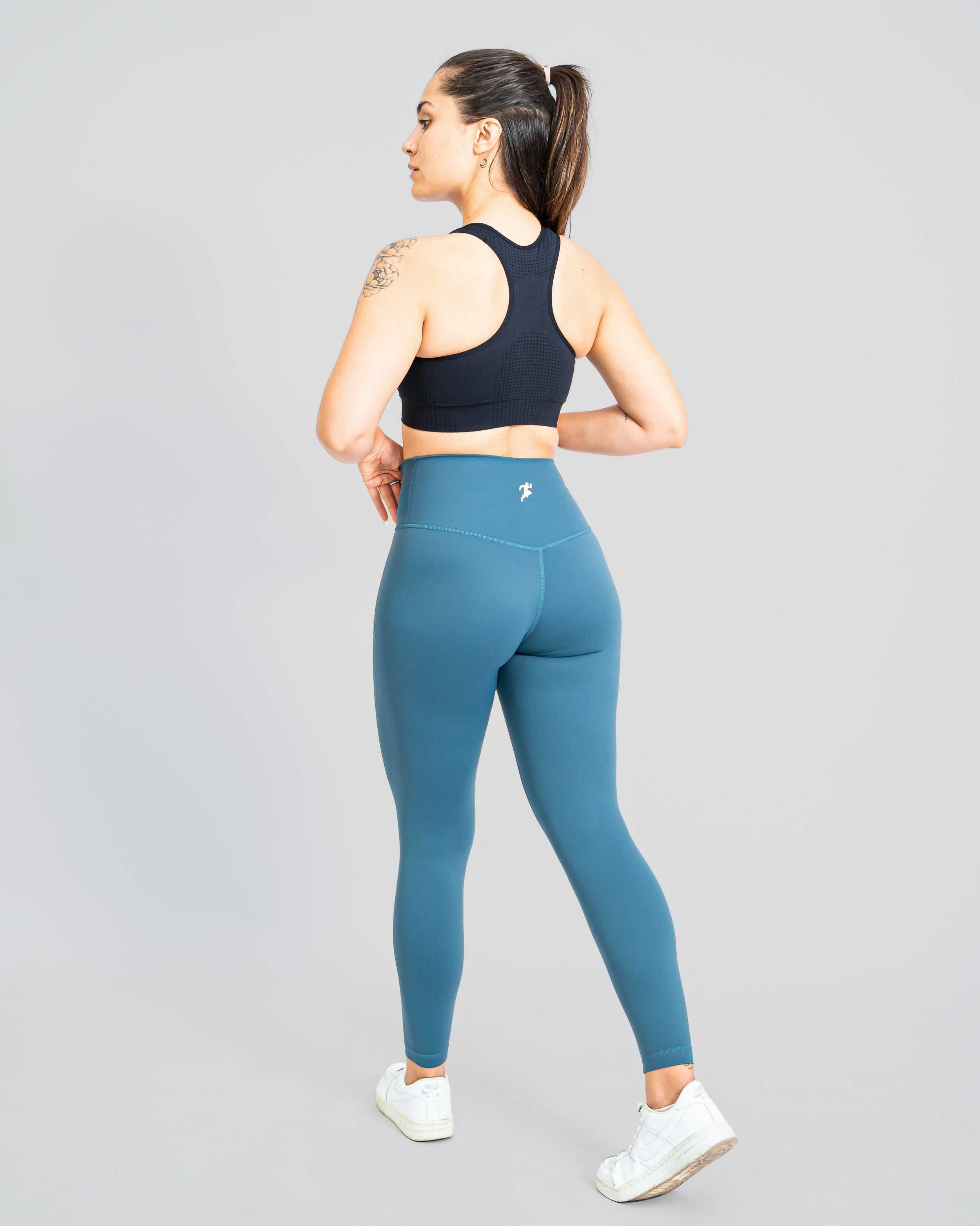 Active black seamless sports bra