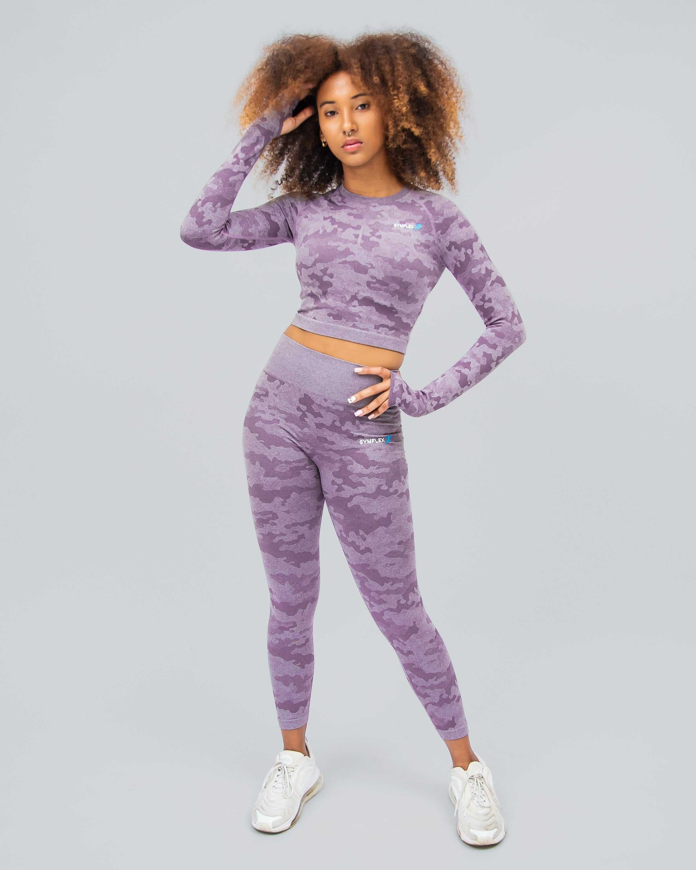 Camo Plum Purple Crop Top