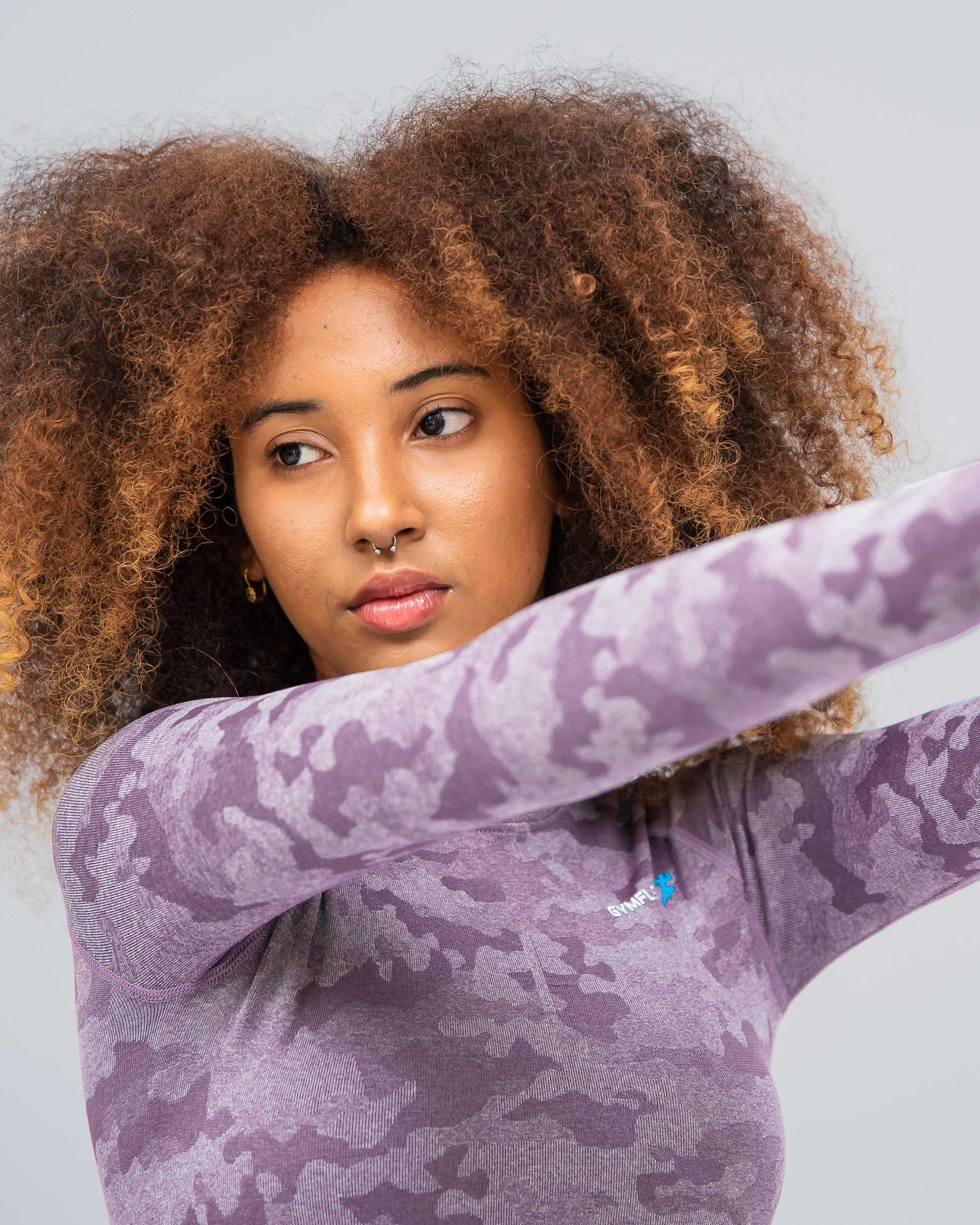 Camo Plum Purple Crop Top