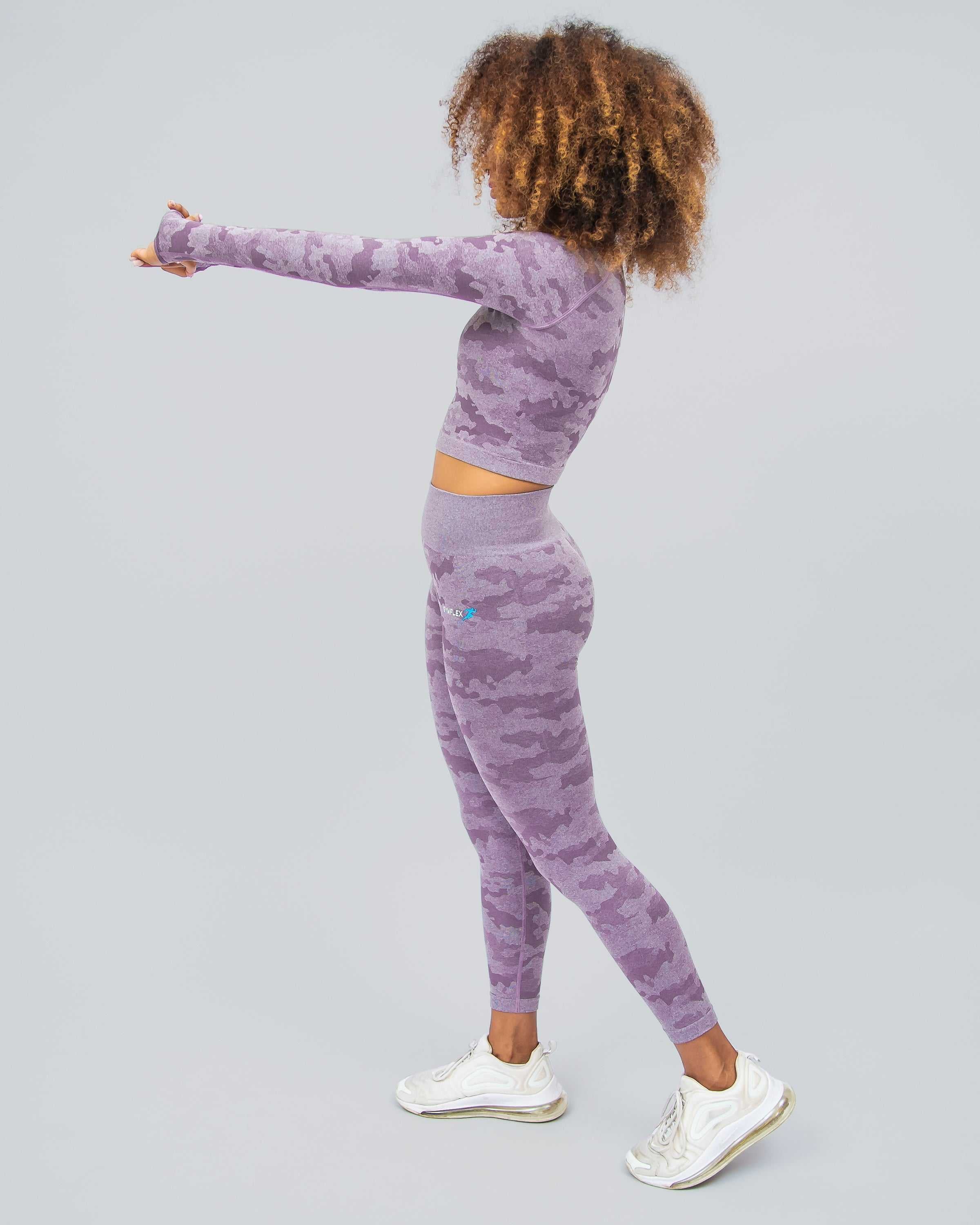 Camo Plum Purple Crop Top