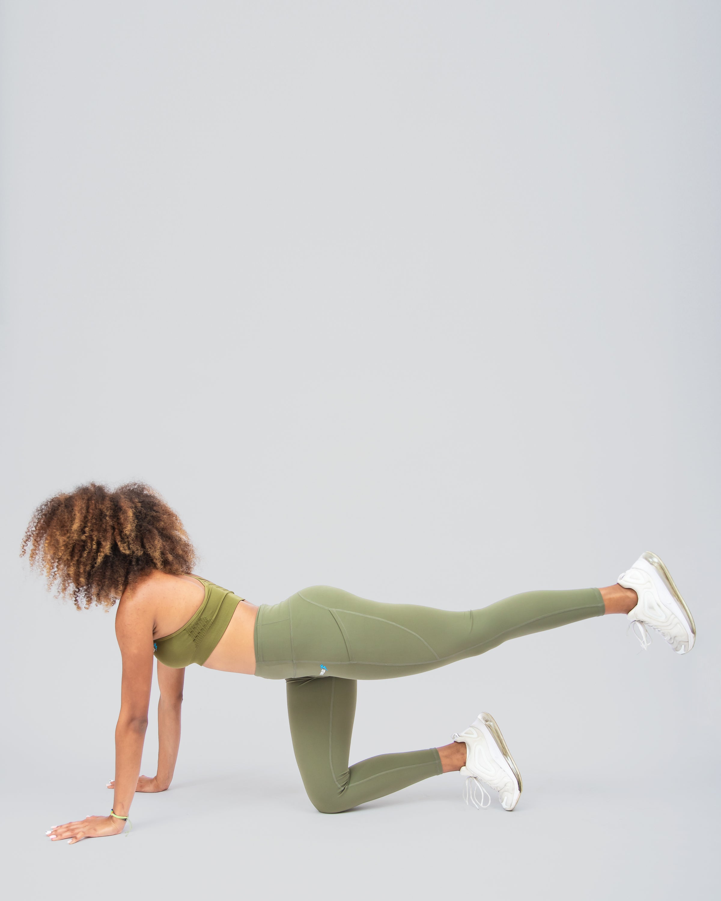 Flex Strappy Olive Green Sports Bra