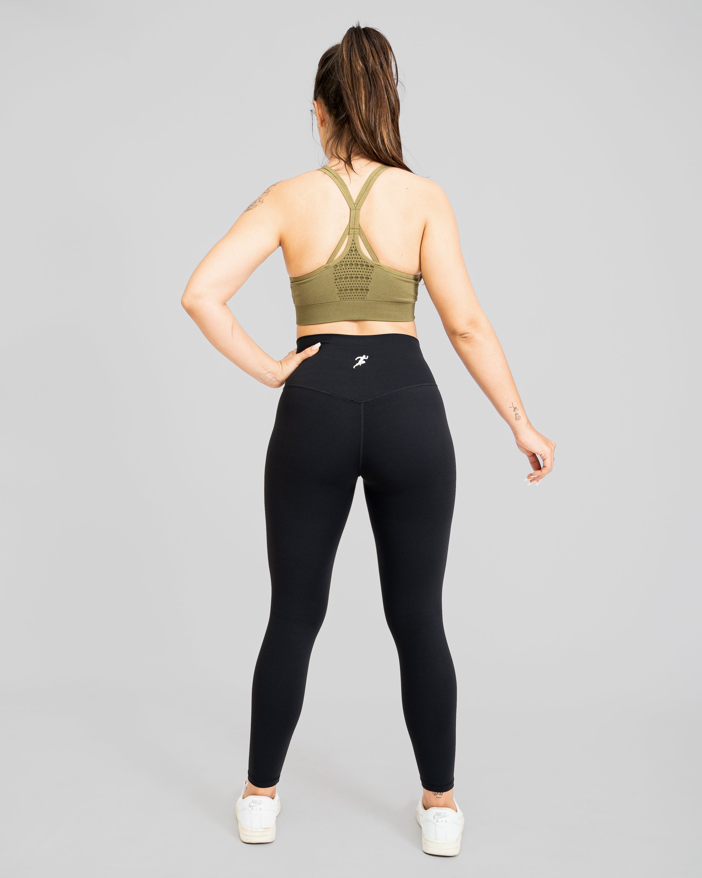 Flex Strappy Olive Green Sports Bra