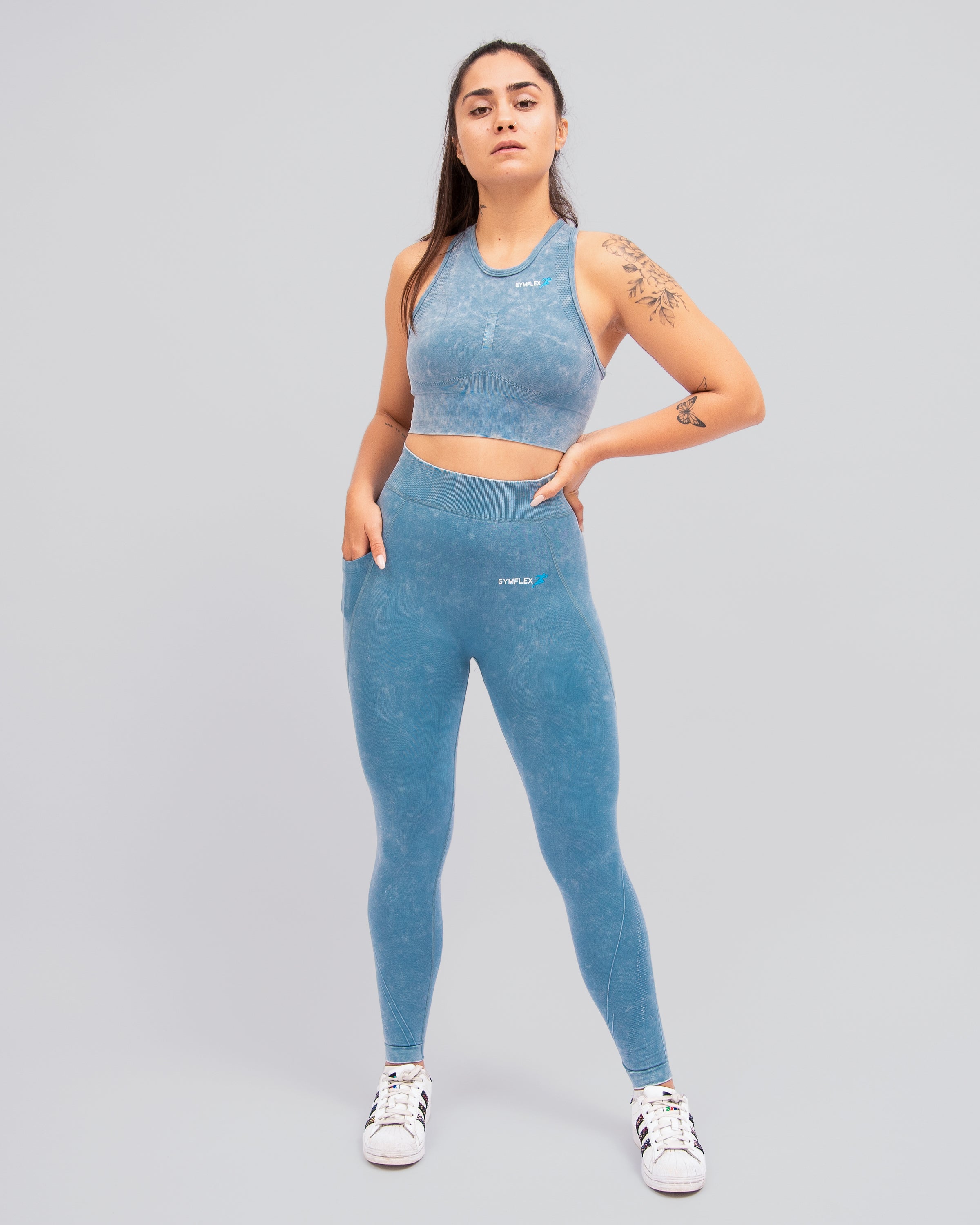 Chalk Blue Sports Bra