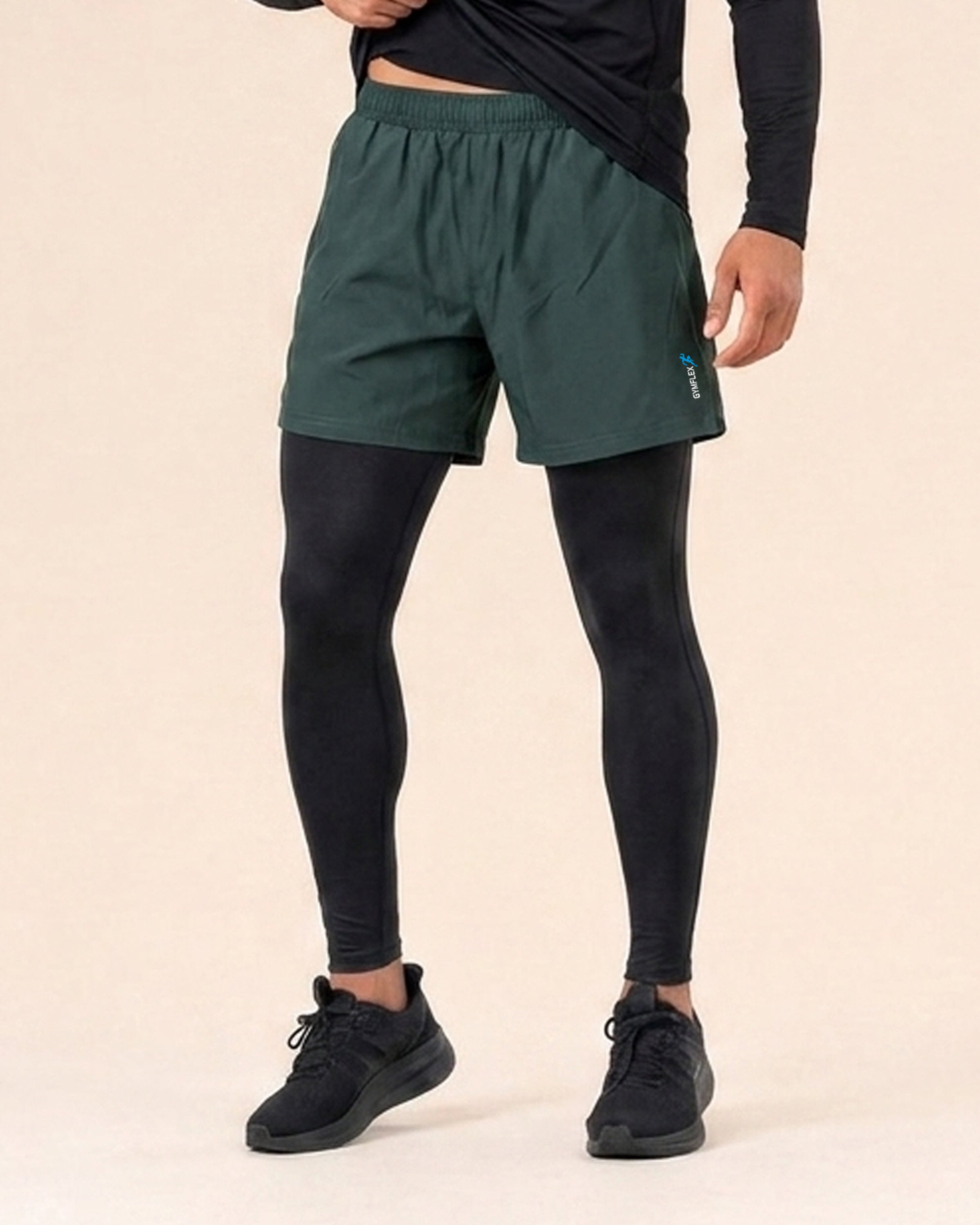 Training Shorts 2 in 1 - Dark Green