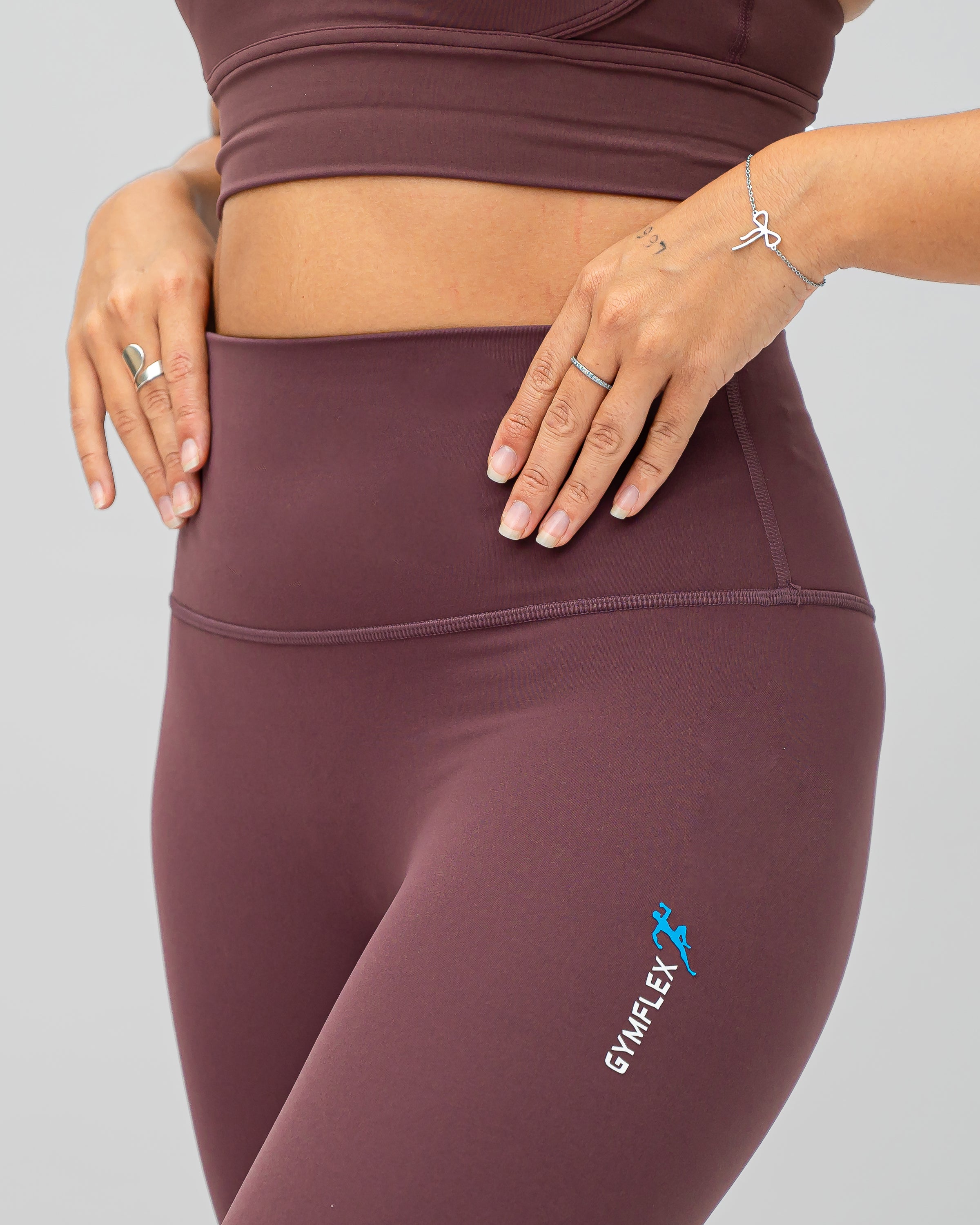 MidRise Leggings - Royal Garnet