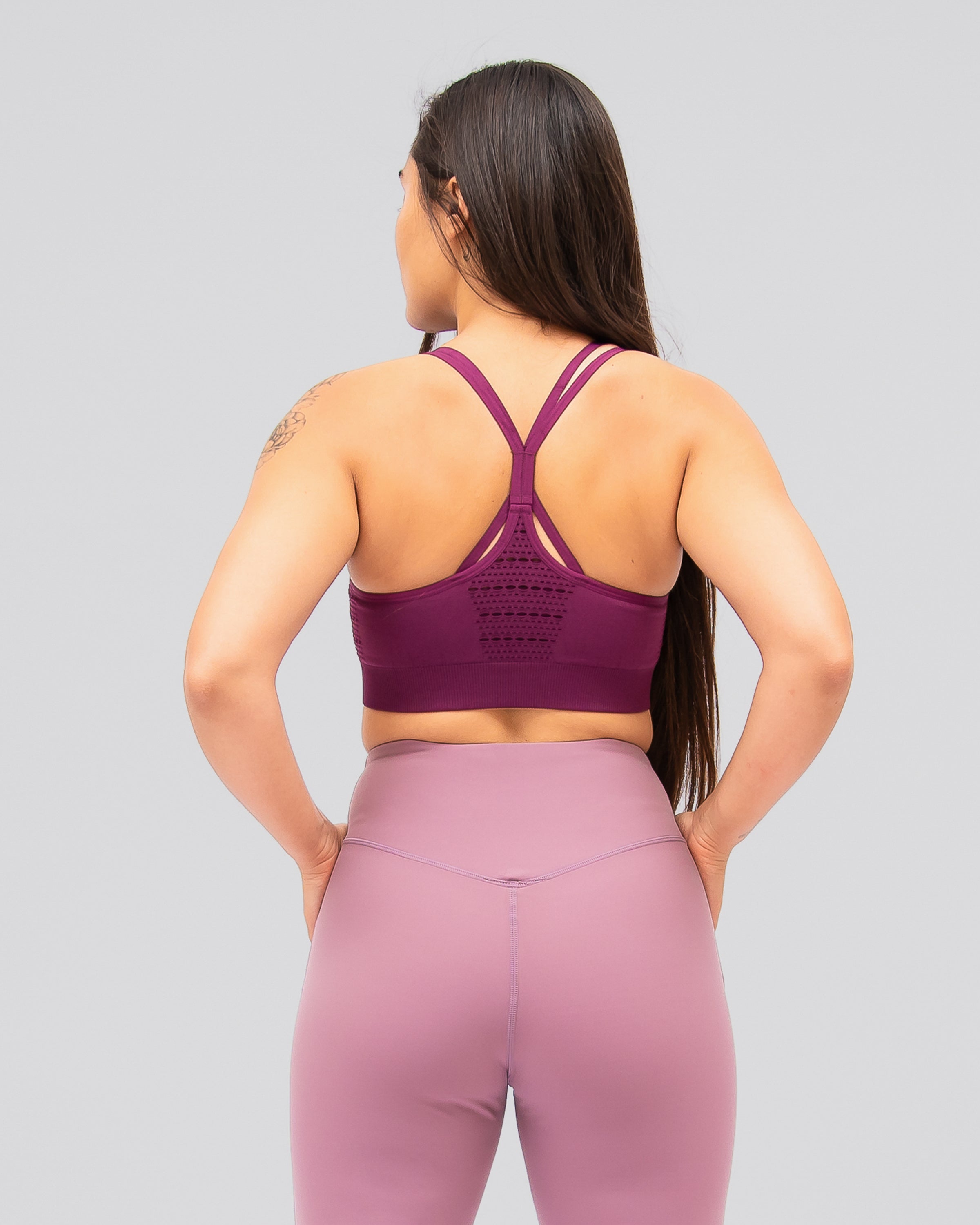 Flex Strappy Grenat Sports Bra
