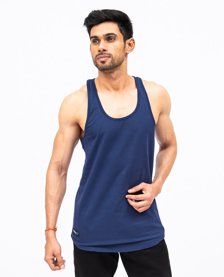 Gym Flex Shop Heritage Navy Blue Stringers