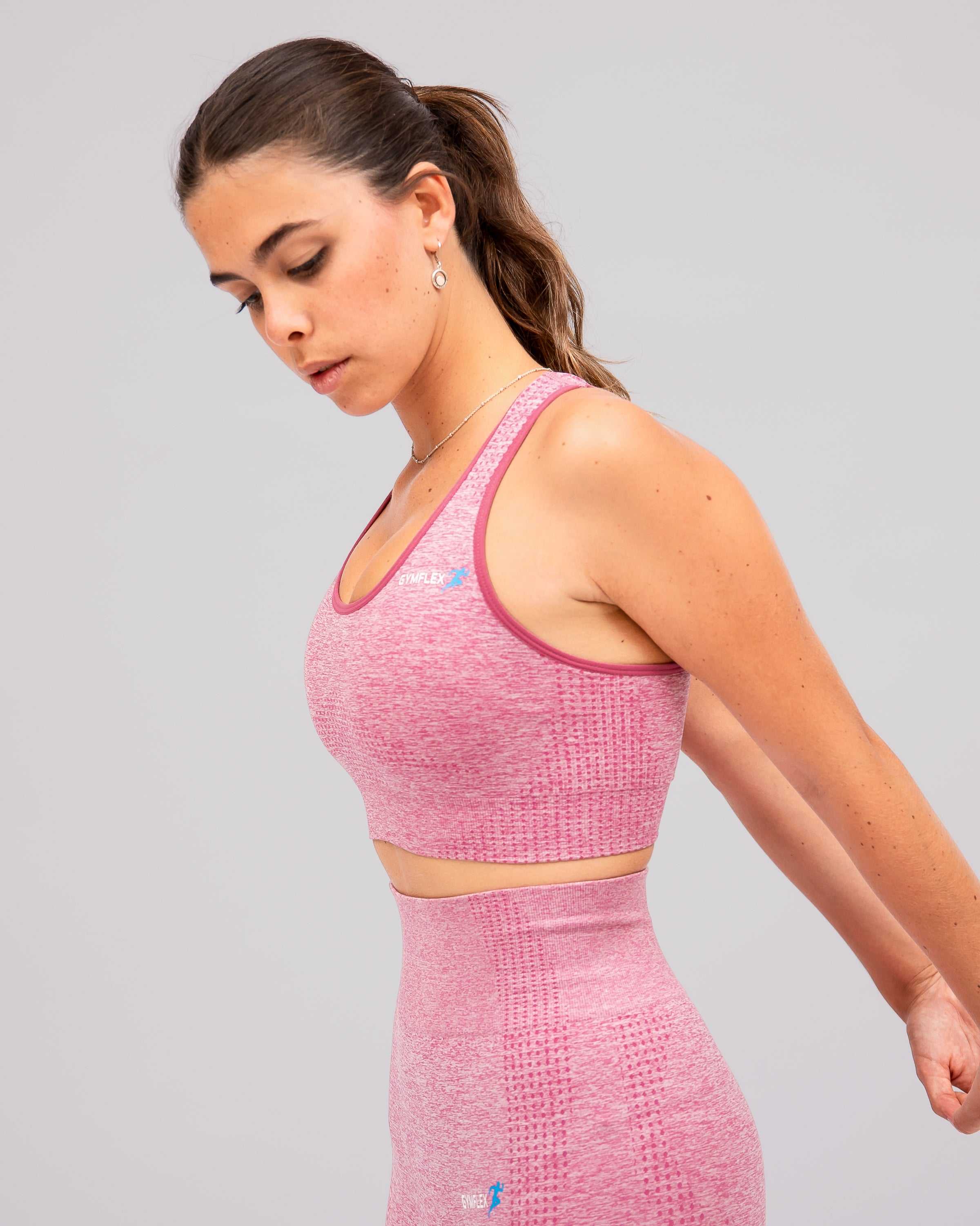 Active Light Pink Seamless Sports Bra