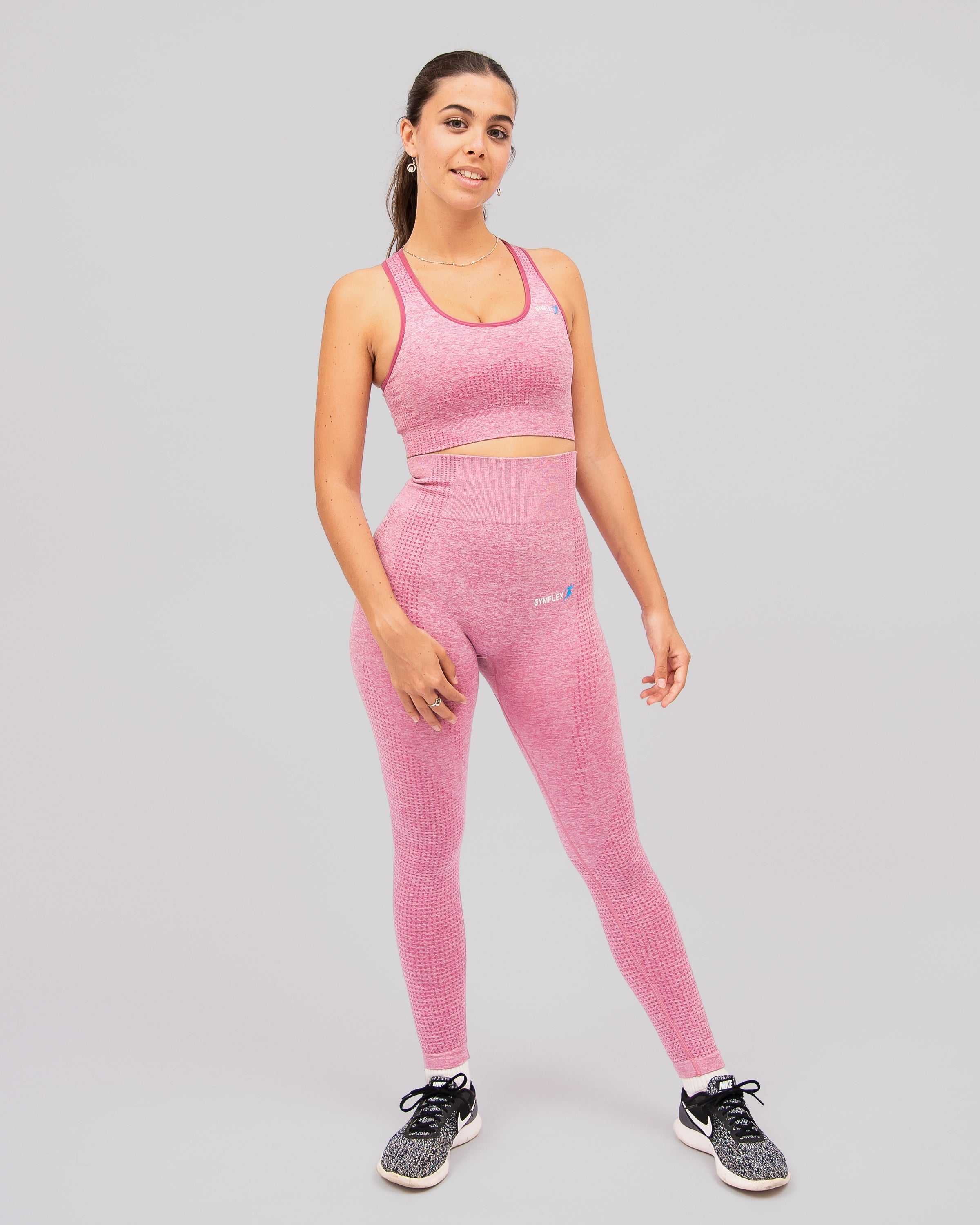 Active Light Pink Seamless Sports Bra