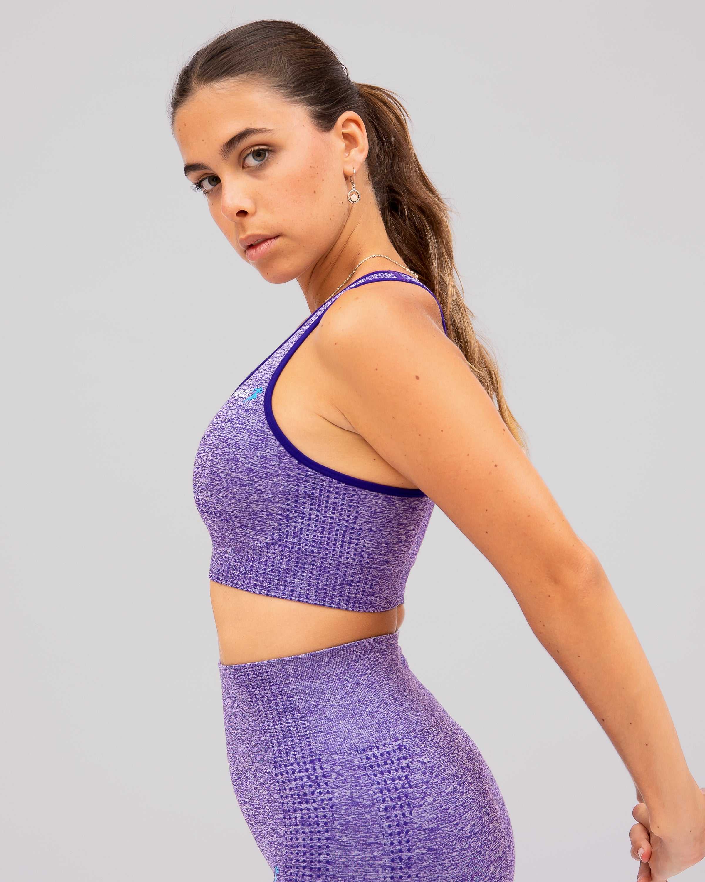 Active Purple Seamless Sports Bra