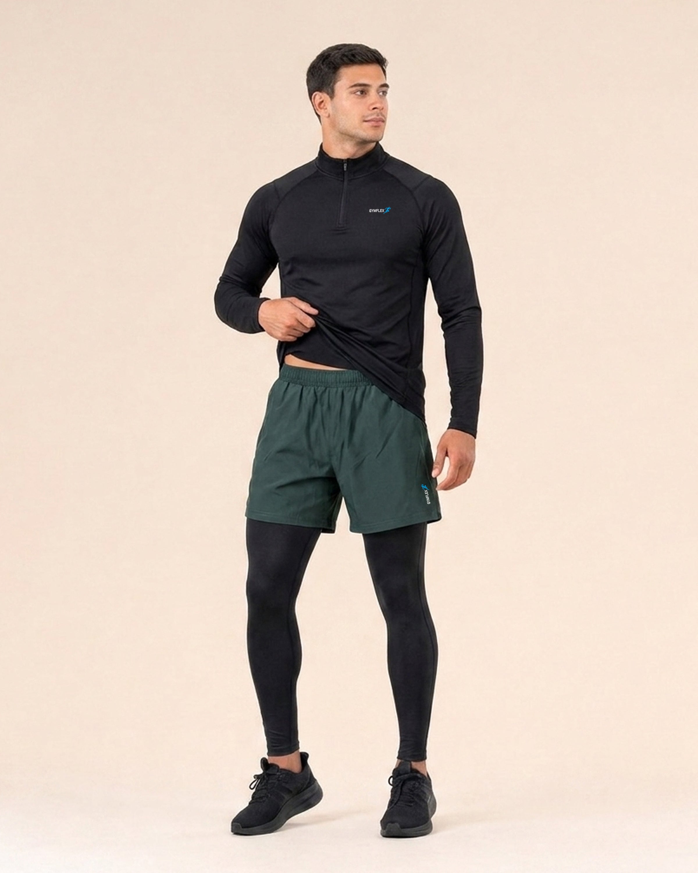 Training Shorts 2 in 1 - Dark Green