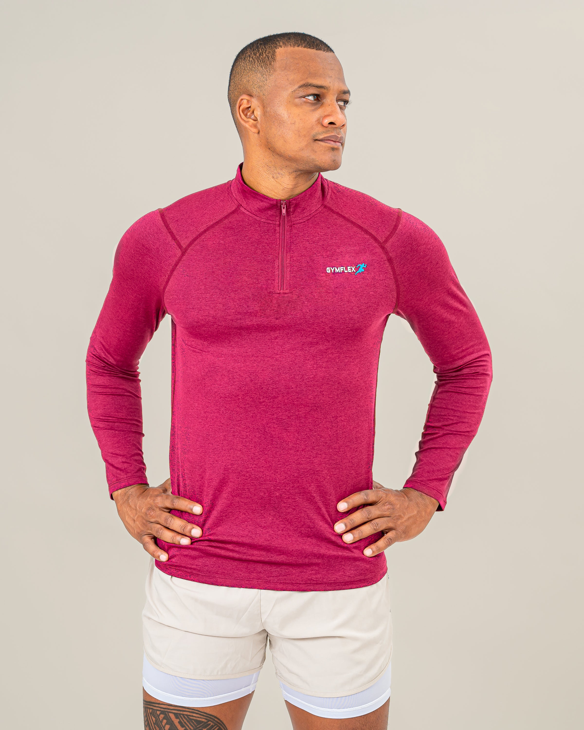 GEO Burgundy Men Long Sleeve