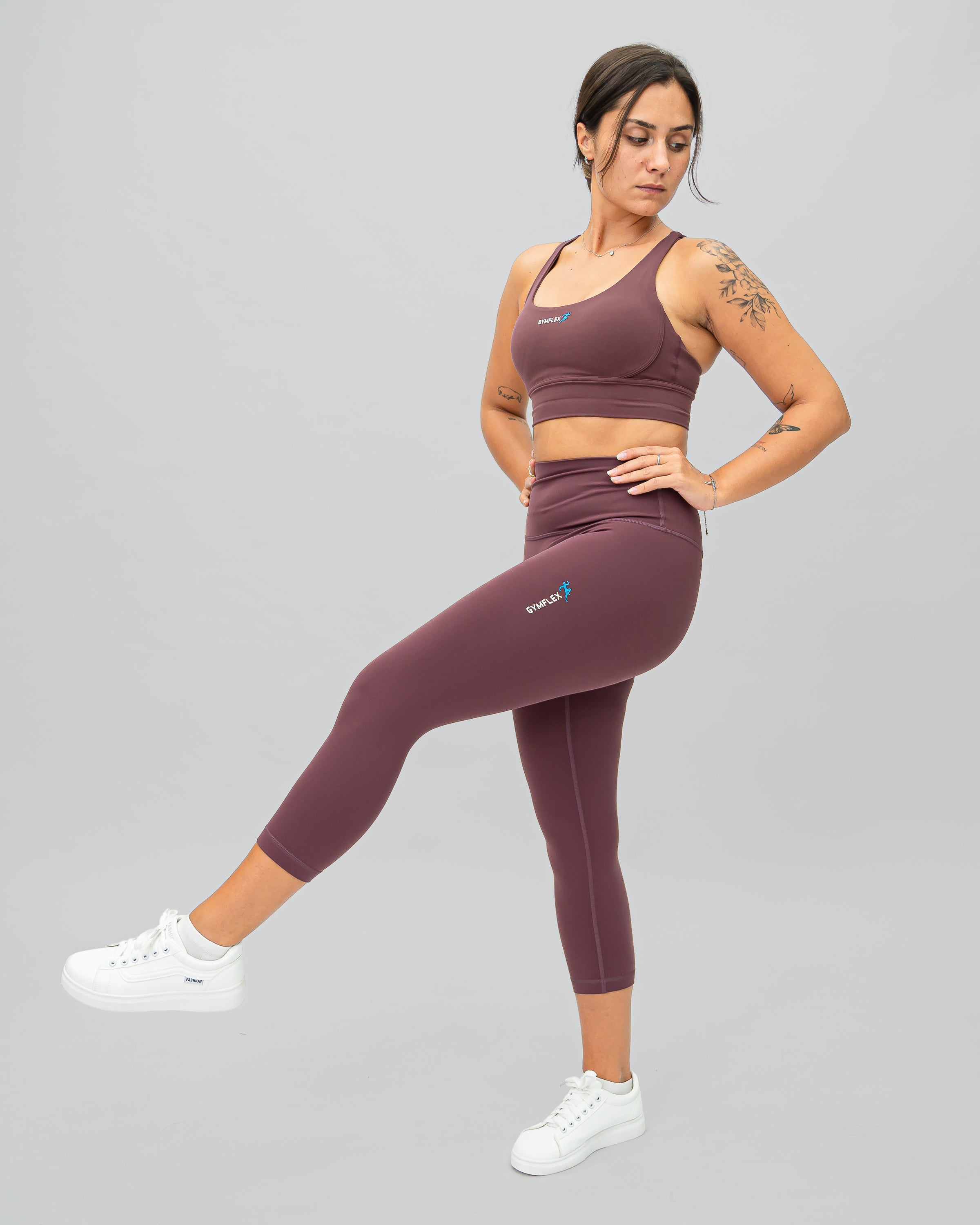 MidRise Leggings - Royal Garnet