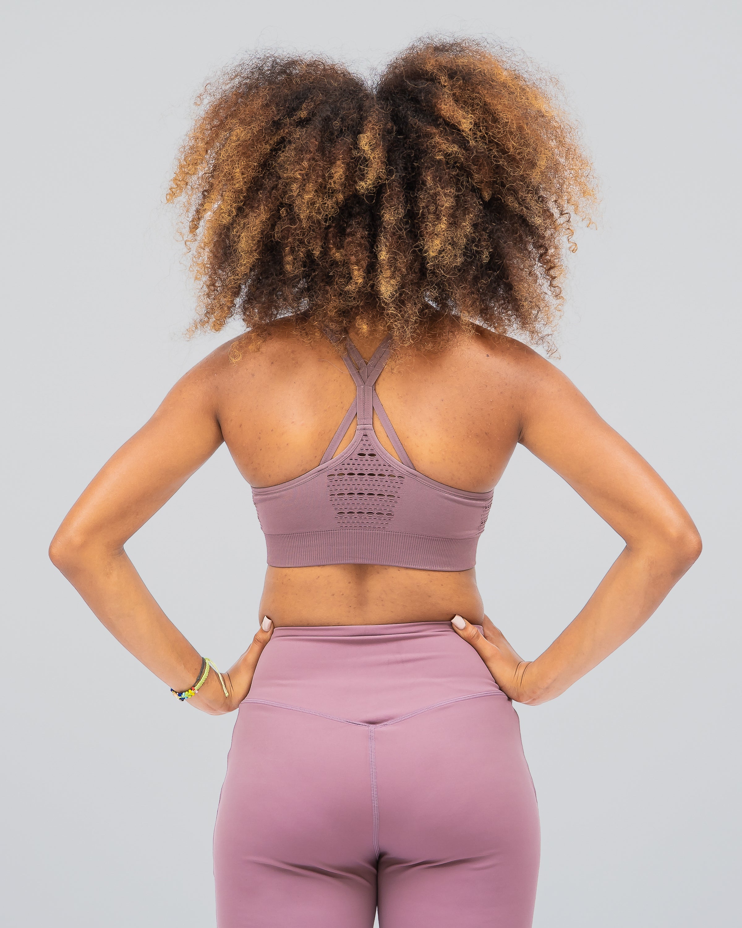 Flex Strappy Light Purple Sports Bra