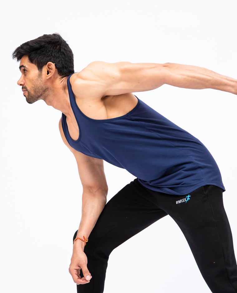 Gym Flex Shop Heritage Navy Blue Stringers